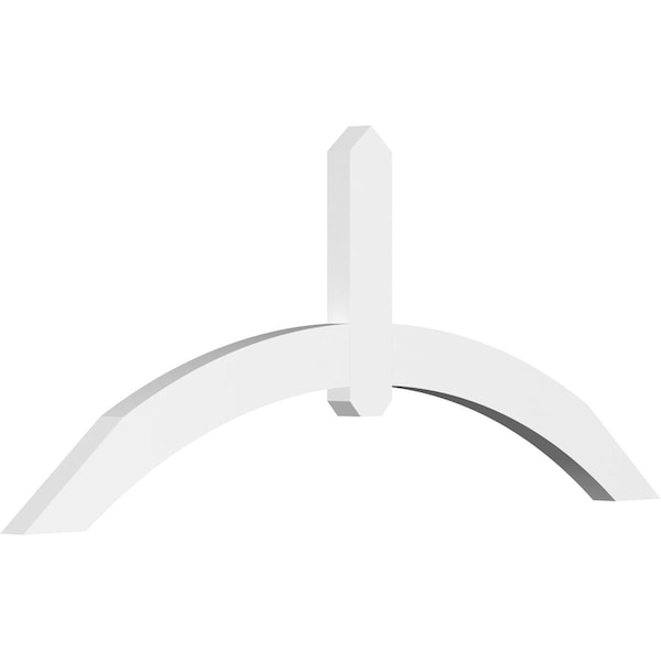 Ekena Millwork Archdale Architectural Grade PVC Gable Bracket, 60"W x 25"H x 2"D x 4"F, 10/12 Pitch GBP060X25X0204ARC00 - main